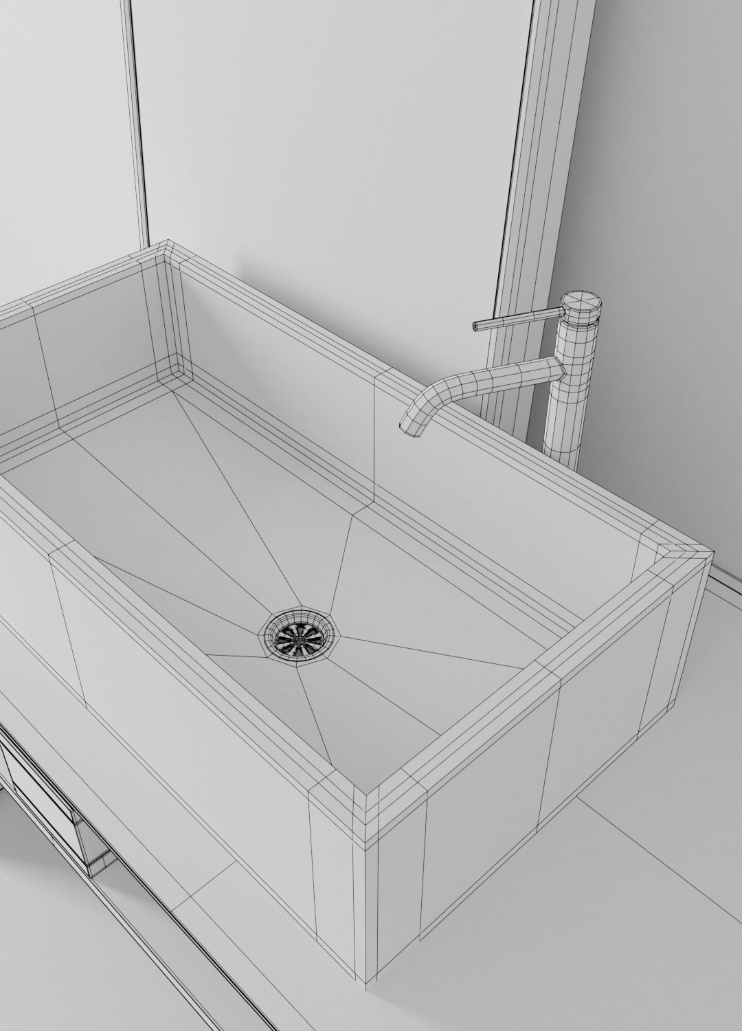 Bathroom vanity 3D model_5