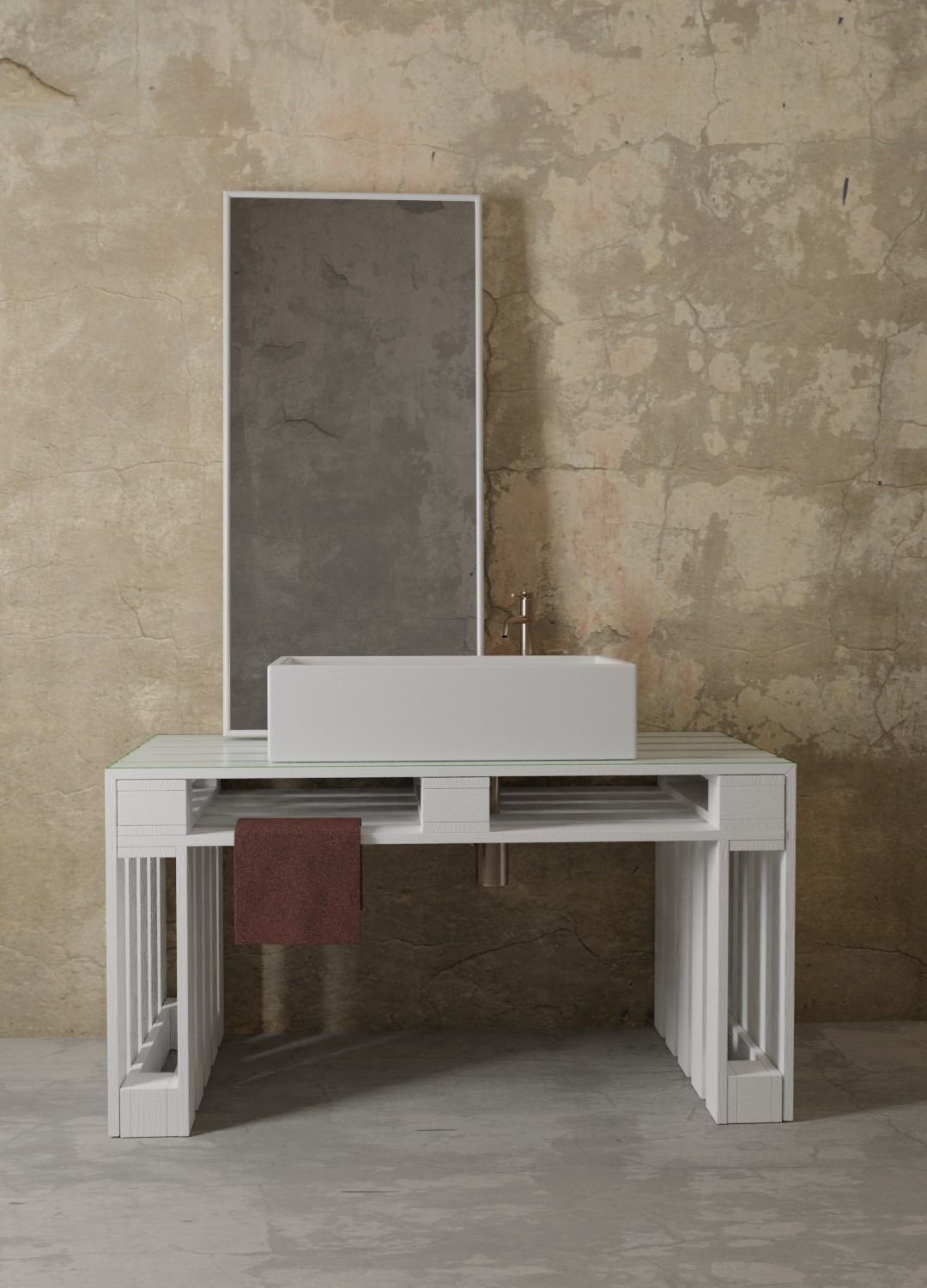 Bathroom vanity 3D model_2