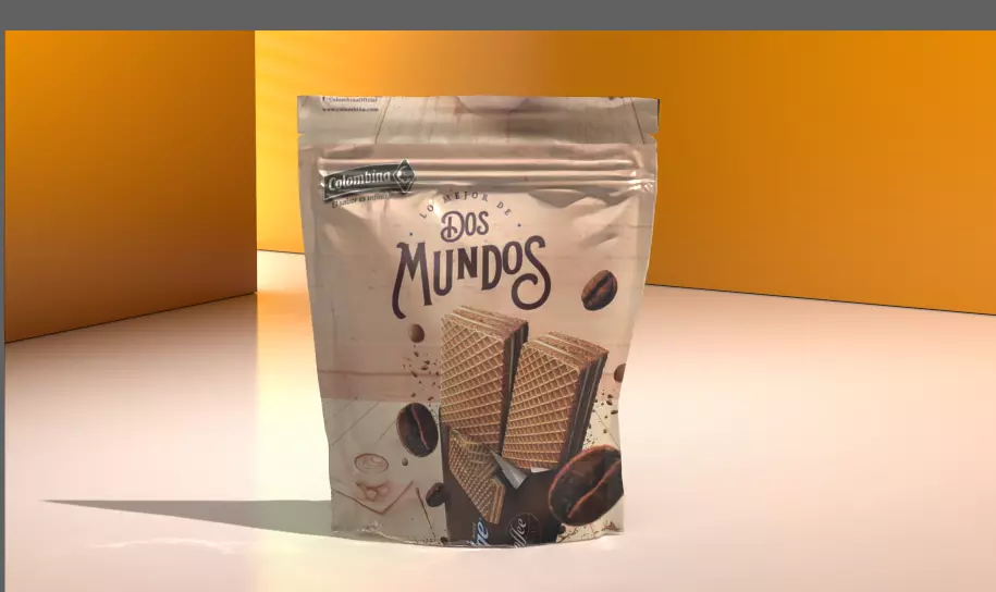 Zipper Pouch Packaging 3D model_0