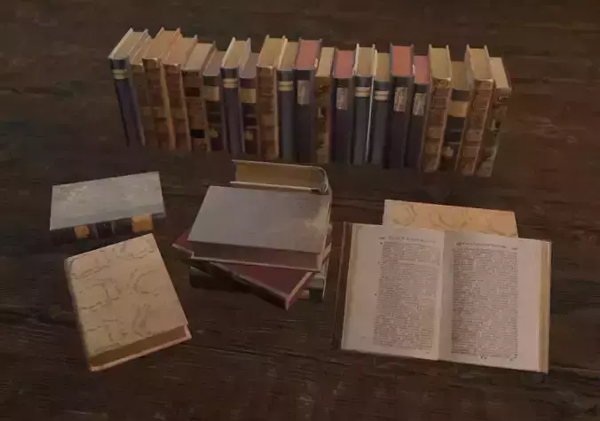 Books stack of on wooden table