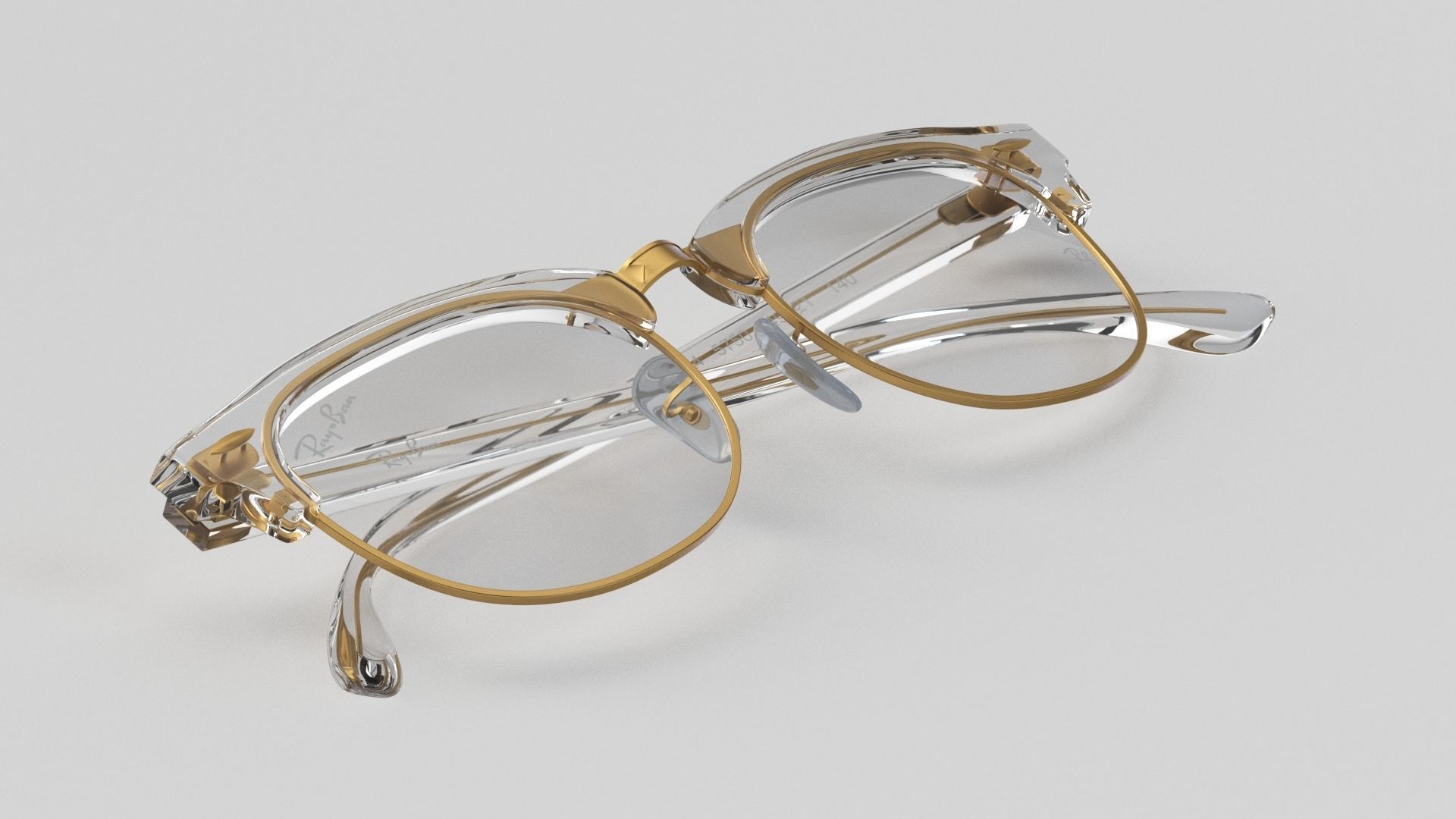 Ray-Ban eyeglasses RB5154 Single Transparent Close 3D model_23