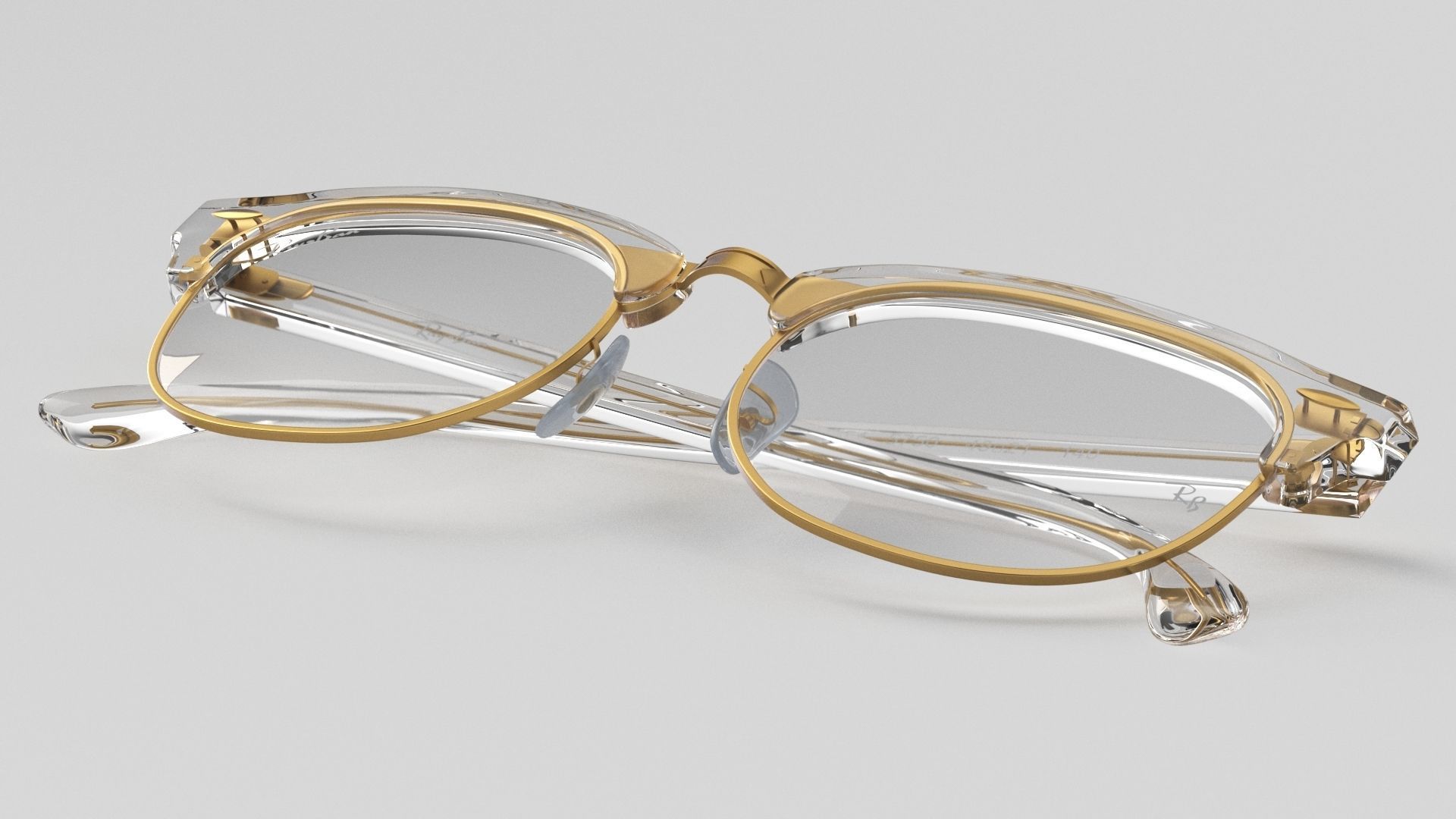 Ray-Ban eyeglasses RB5154 Single Transparent Close 3D model_17