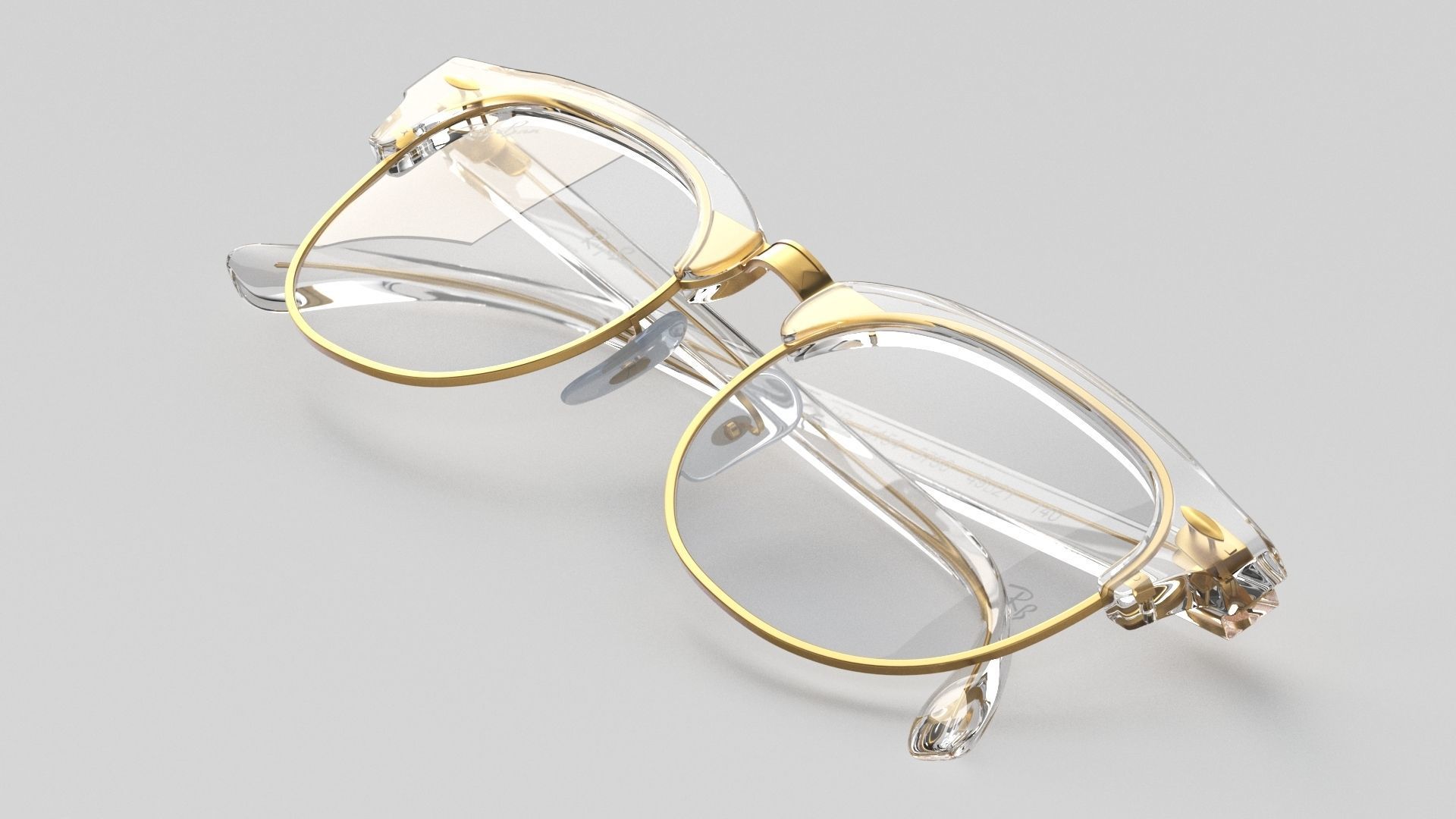 Ray-Ban eyeglasses RB5154 Single Transparent Close 3D model_12