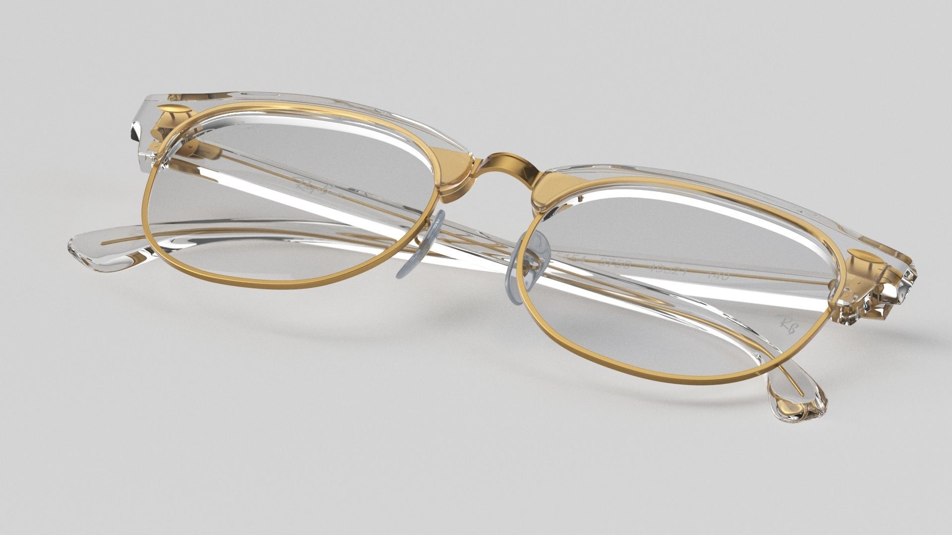 Ray-Ban eyeglasses RB5154 Single Transparent Close 3D model_35