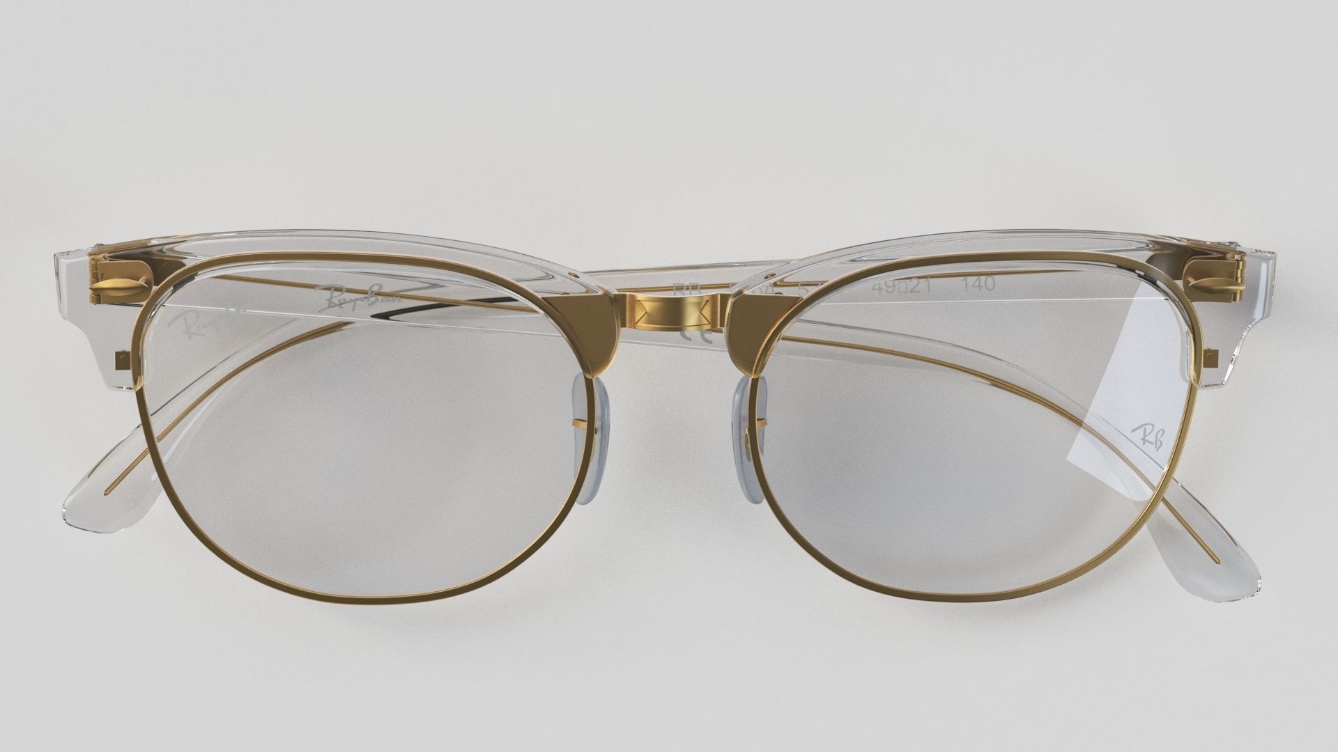 Ray-Ban eyeglasses RB5154 Single Transparent Close 3D model_14