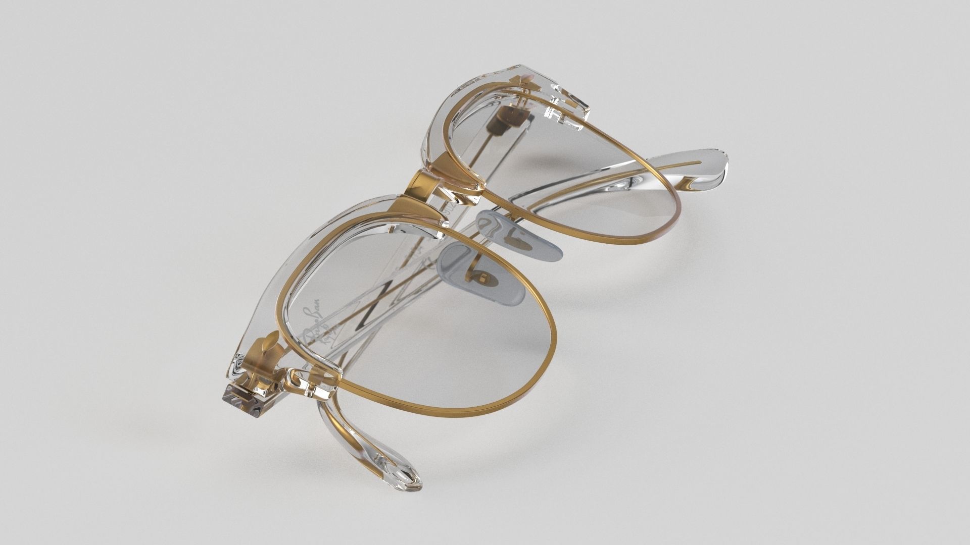 Ray-Ban eyeglasses RB5154 Single Transparent Close 3D model_24