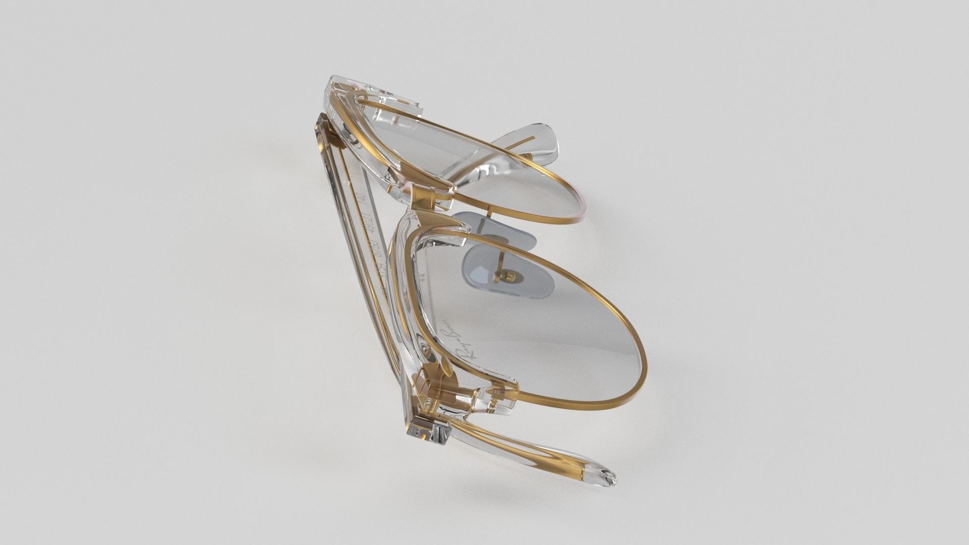 Ray-Ban eyeglasses RB5154 Single Transparent Close 3D model_25