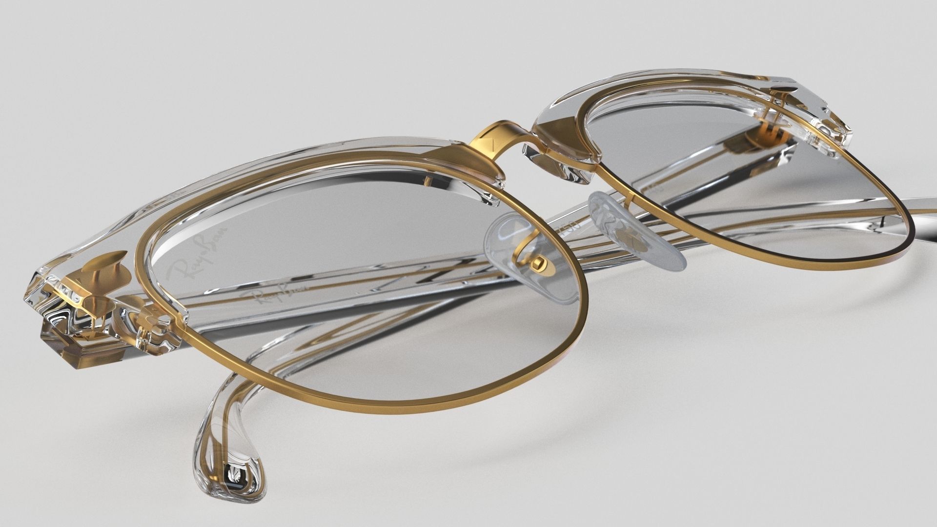 Ray-Ban eyeglasses RB5154 Single Transparent Close 3D model_16