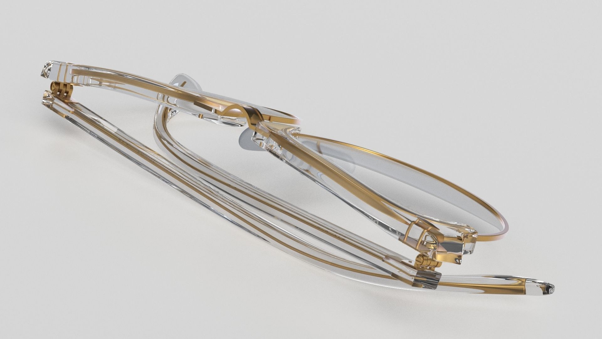 Ray-Ban eyeglasses RB5154 Single Transparent Close 3D model_1