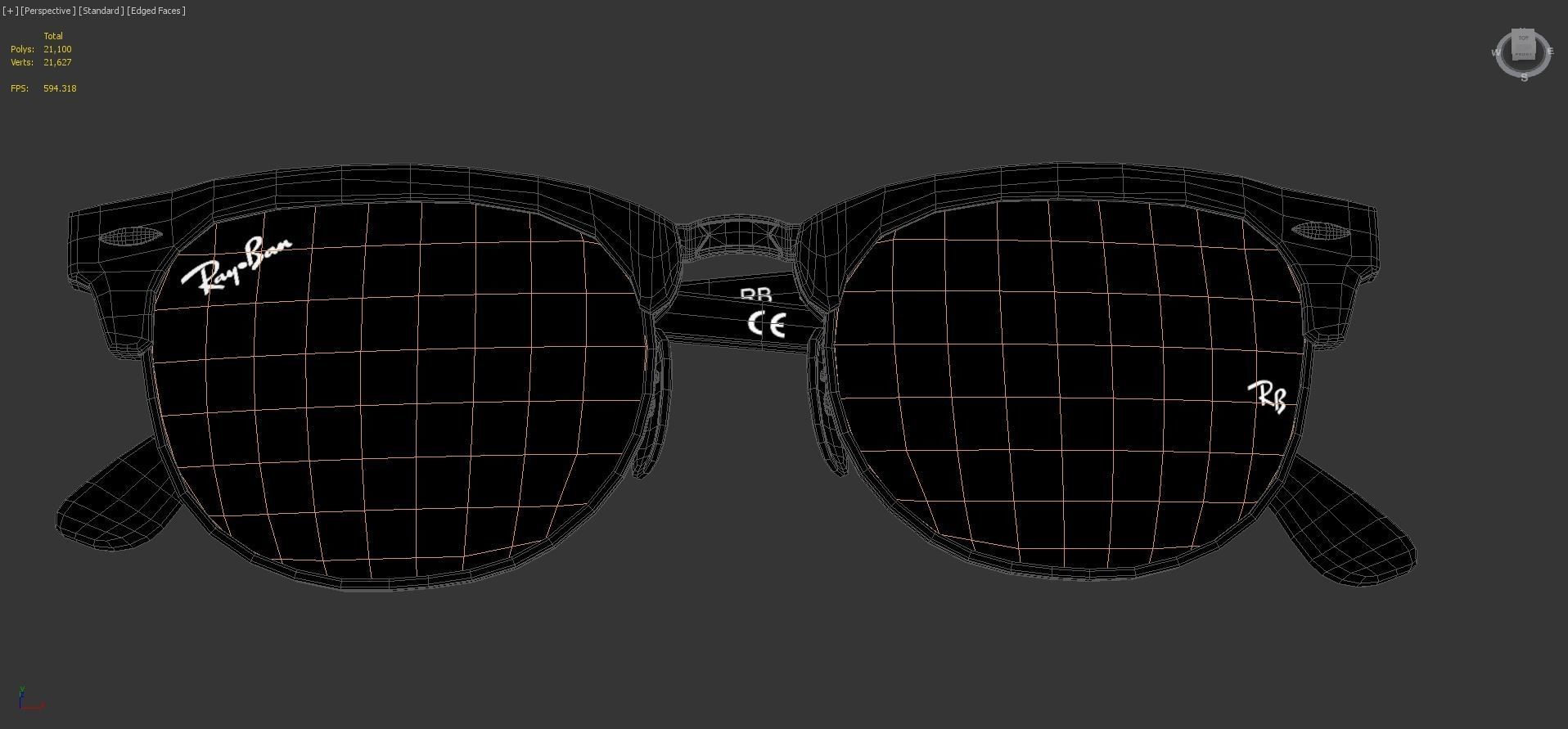 Ray-Ban eyeglasses RB5154 Single Transparent Close 3D model_8