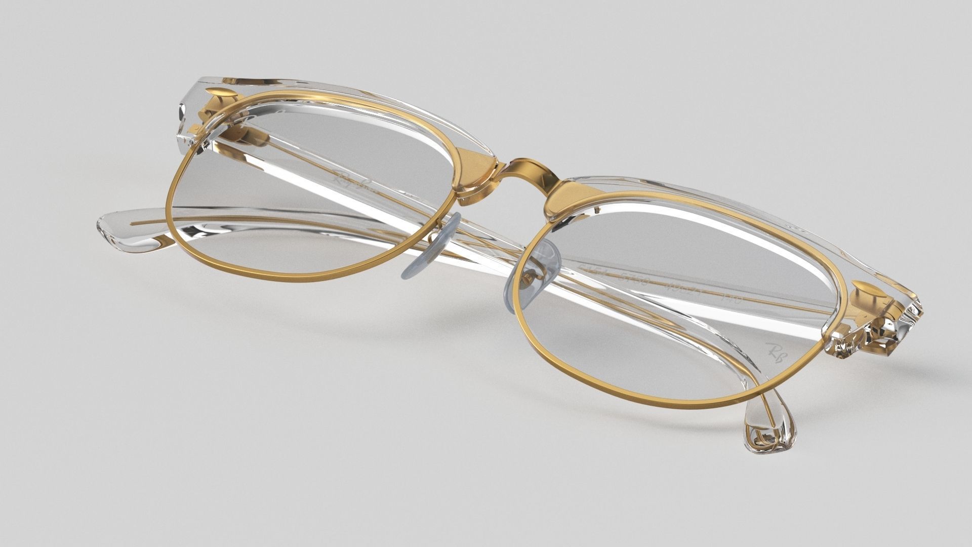 Ray-Ban eyeglasses RB5154 Single Transparent Close 3D model_34