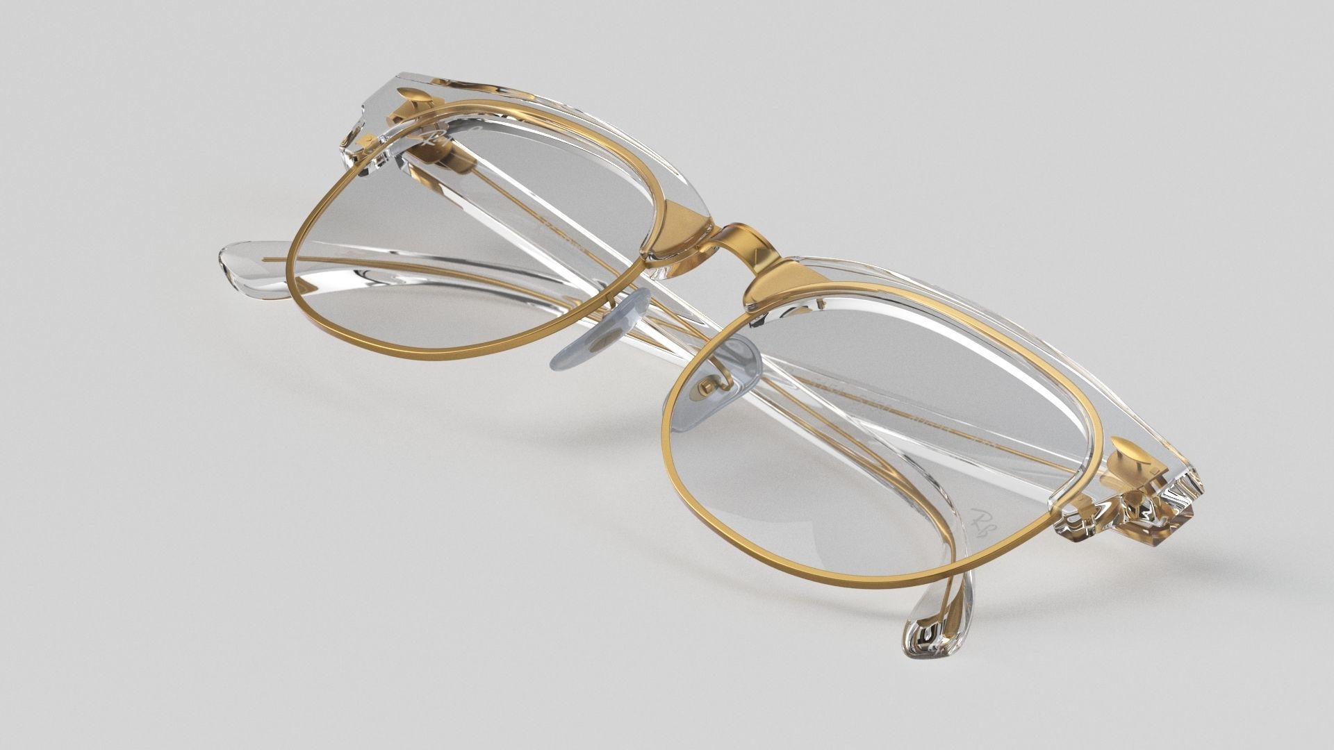 Ray-Ban eyeglasses RB5154 Single Transparent Close 3D model_33