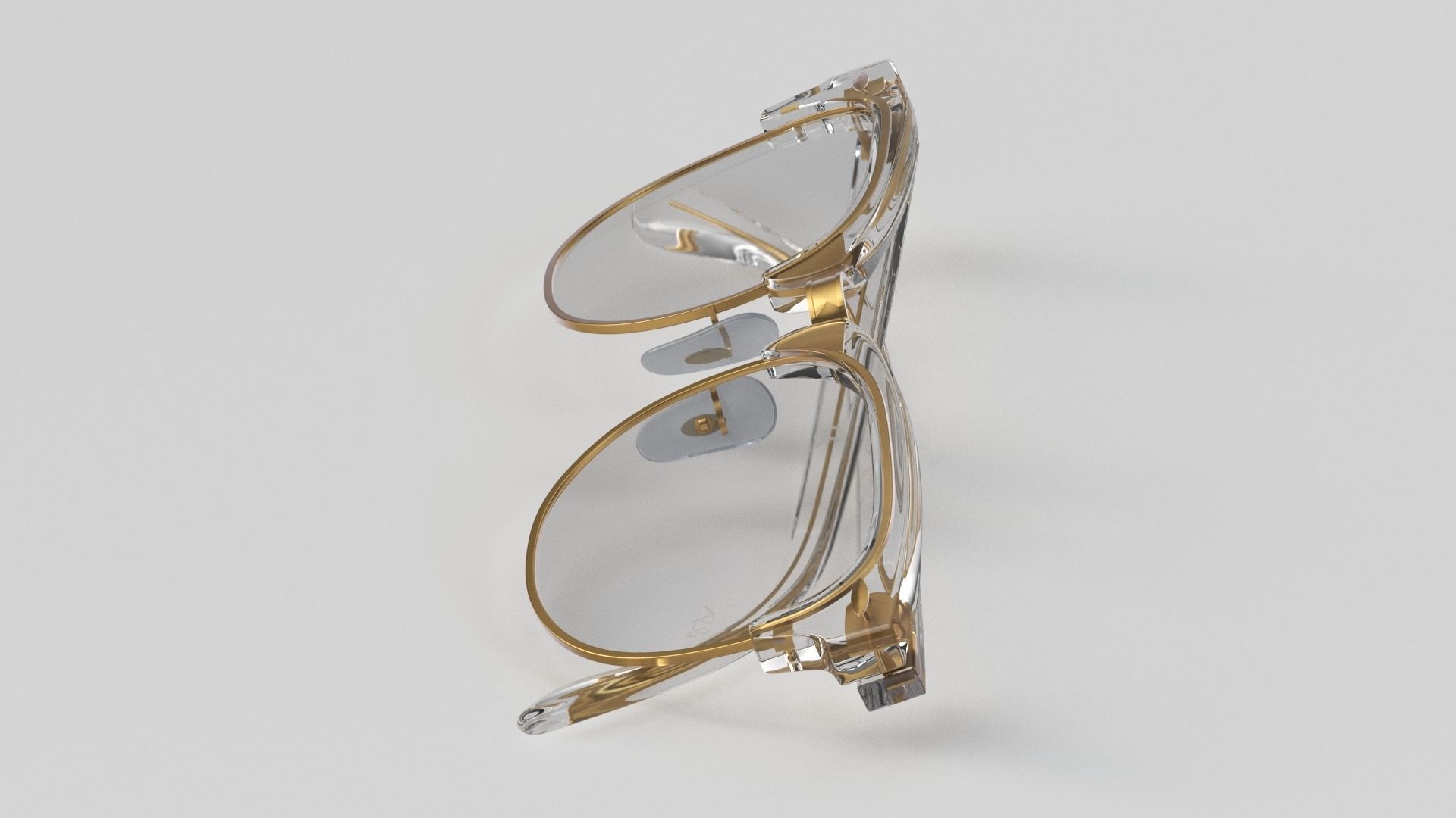 Ray-Ban eyeglasses RB5154 Single Transparent Close 3D model_31