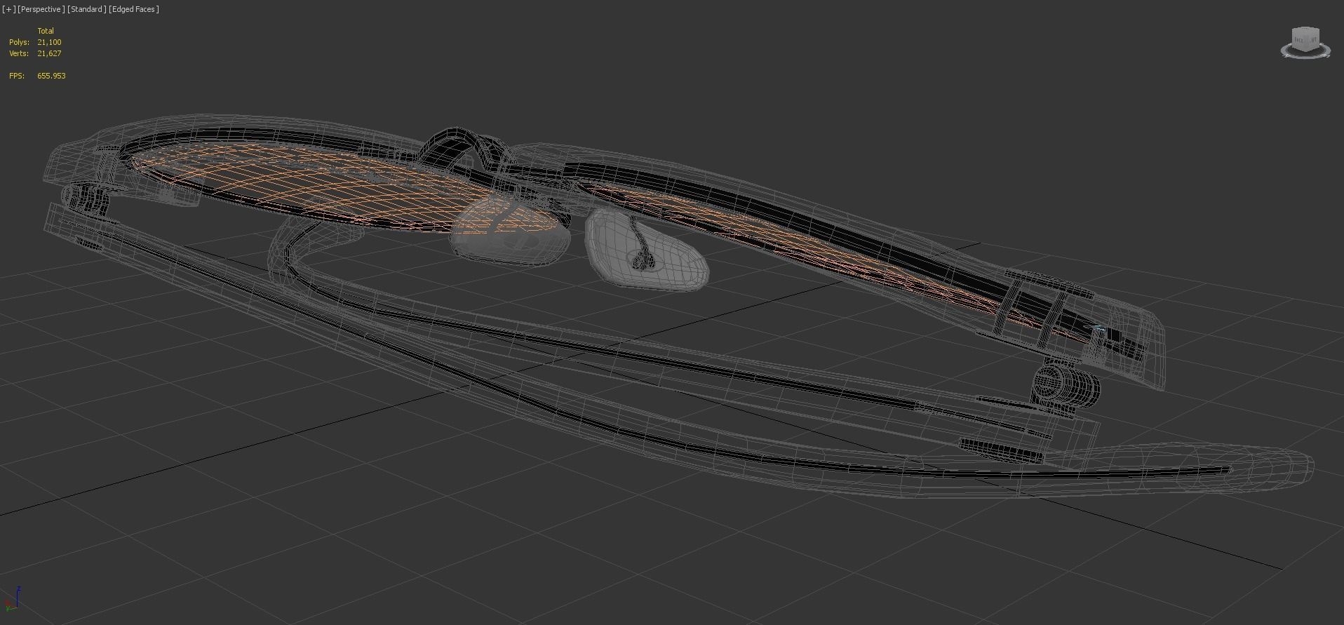 Ray-Ban eyeglasses RB5154 Single Transparent Close 3D model_4