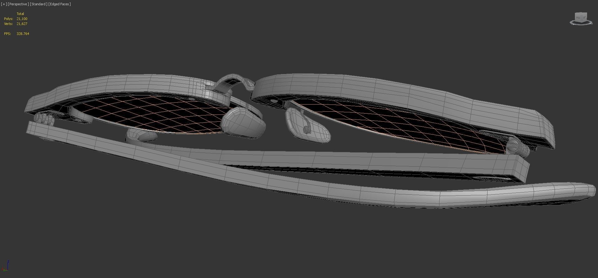 Ray-Ban eyeglasses RB5154 Single Transparent Close 3D model_5