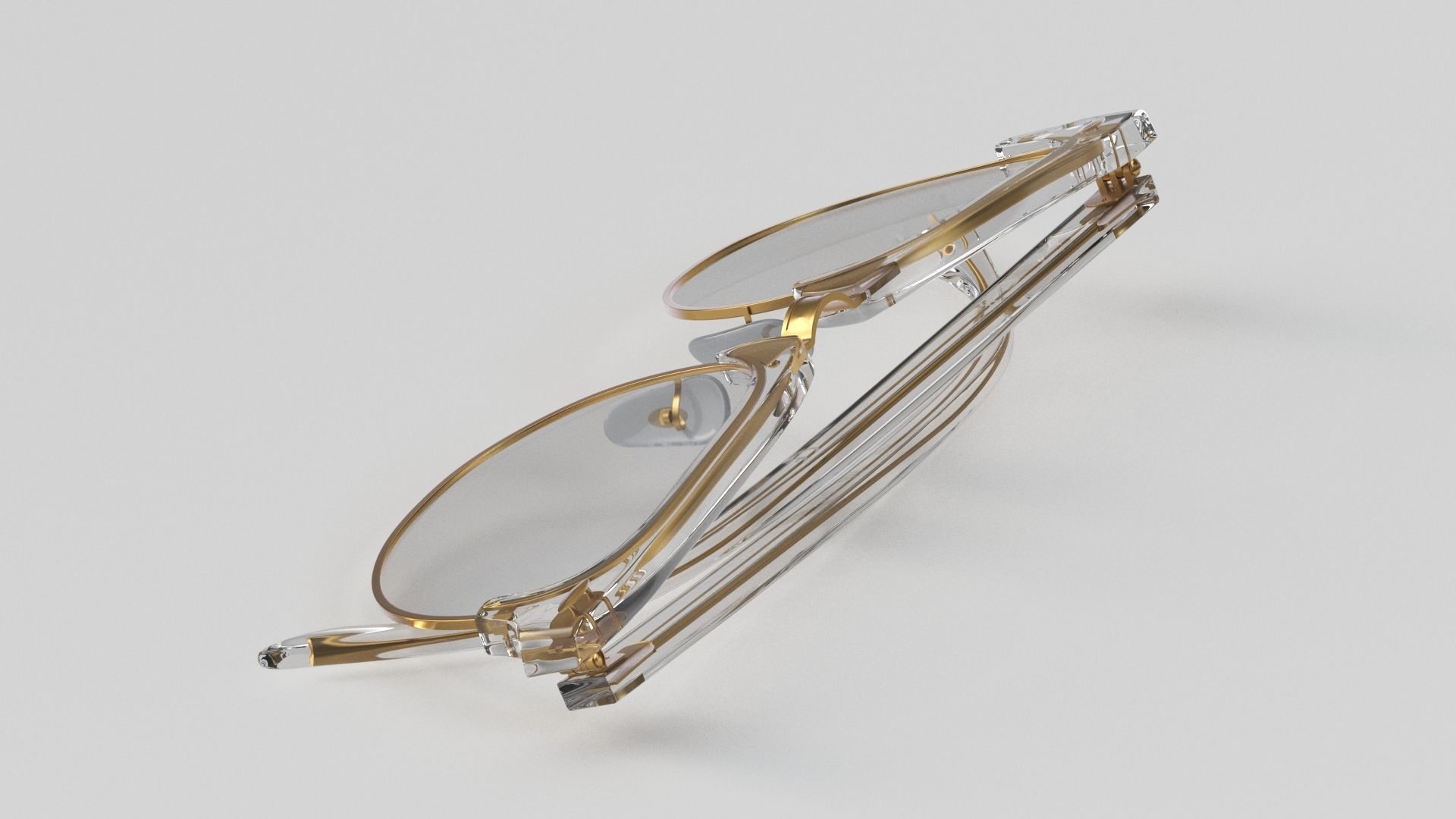 Ray-Ban eyeglasses RB5154 Single Transparent Close 3D model_30