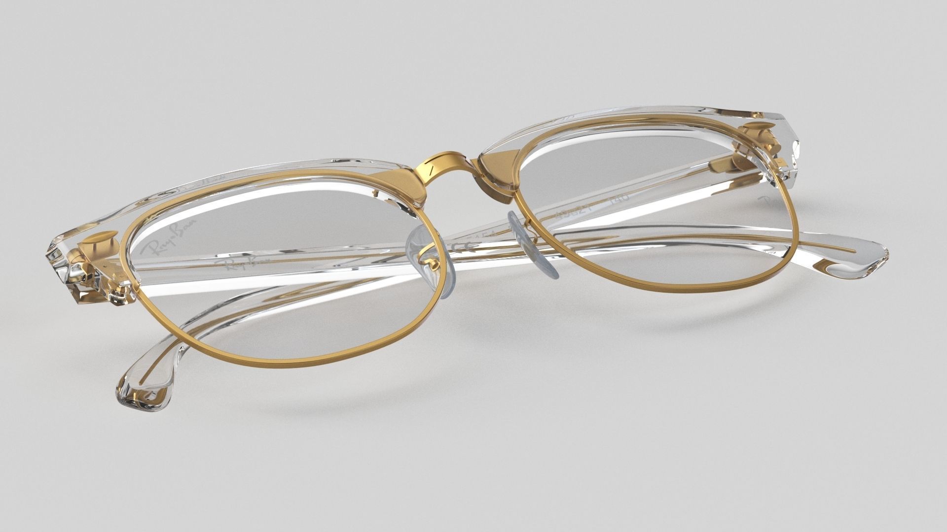 Ray-Ban eyeglasses RB5154 Single Transparent Close 3D model_22
