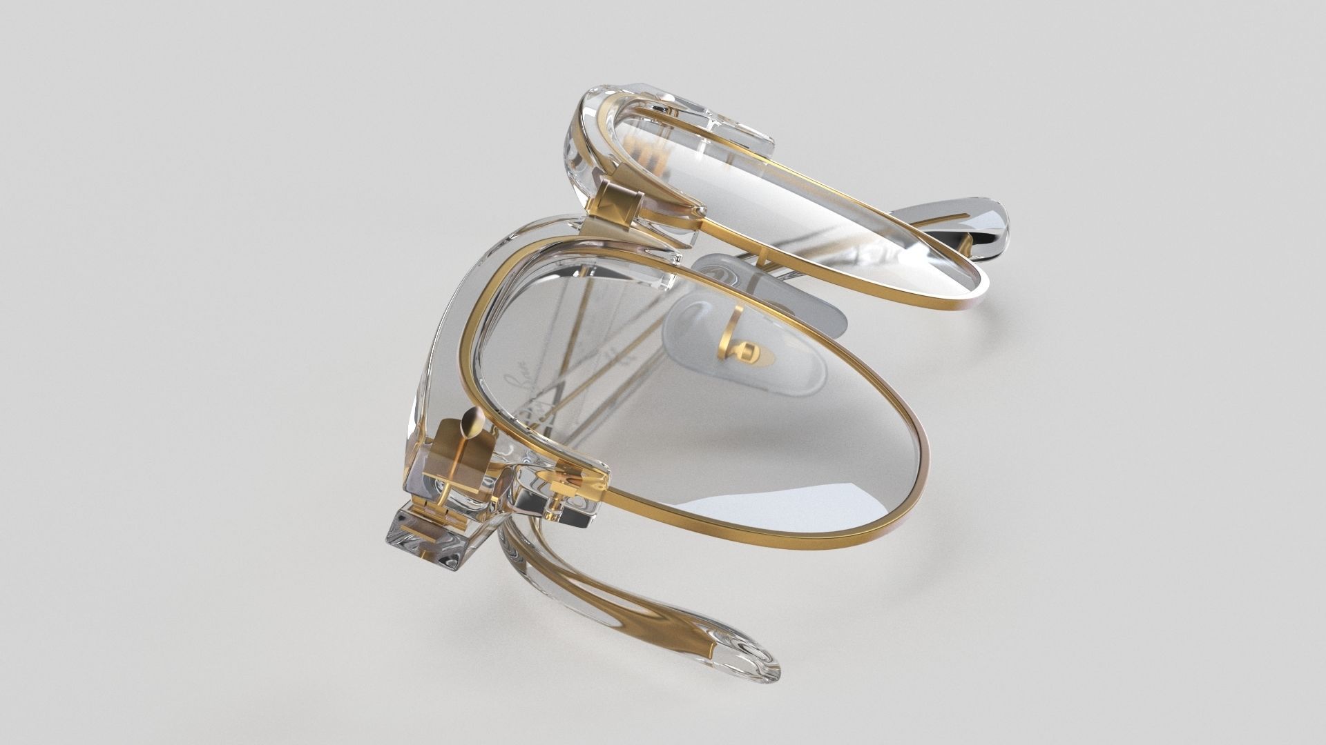 Ray-Ban eyeglasses RB5154 Single Transparent Close 3D model_13