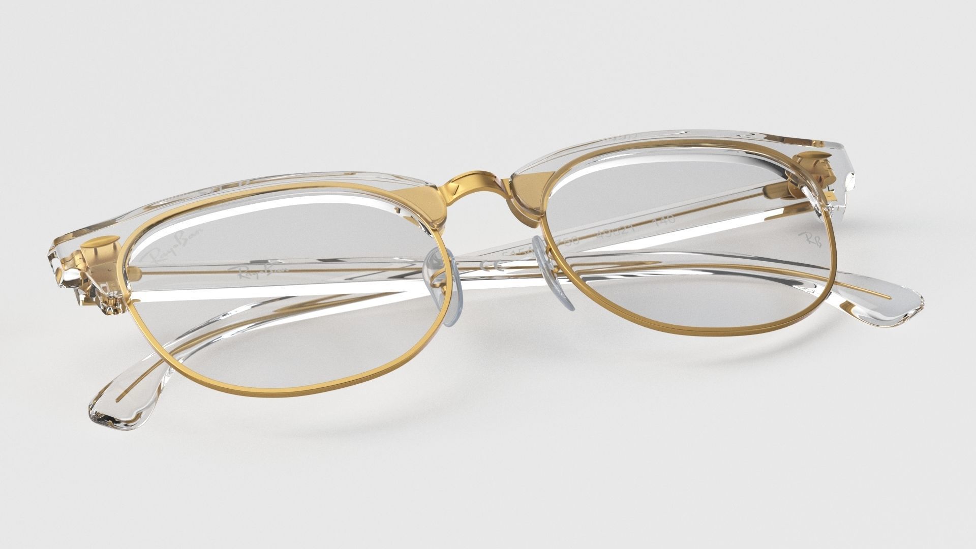 Ray-Ban eyeglasses RB5154 Single Transparent Close 3D model_10