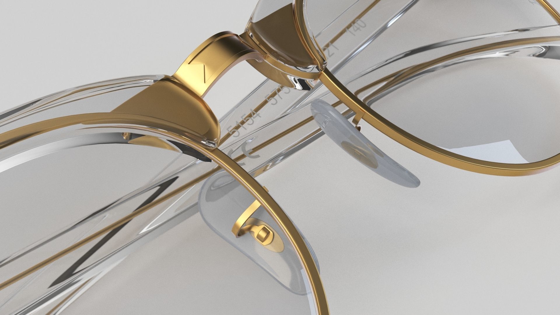 Ray-Ban eyeglasses RB5154 Single Transparent Close 3D model_18