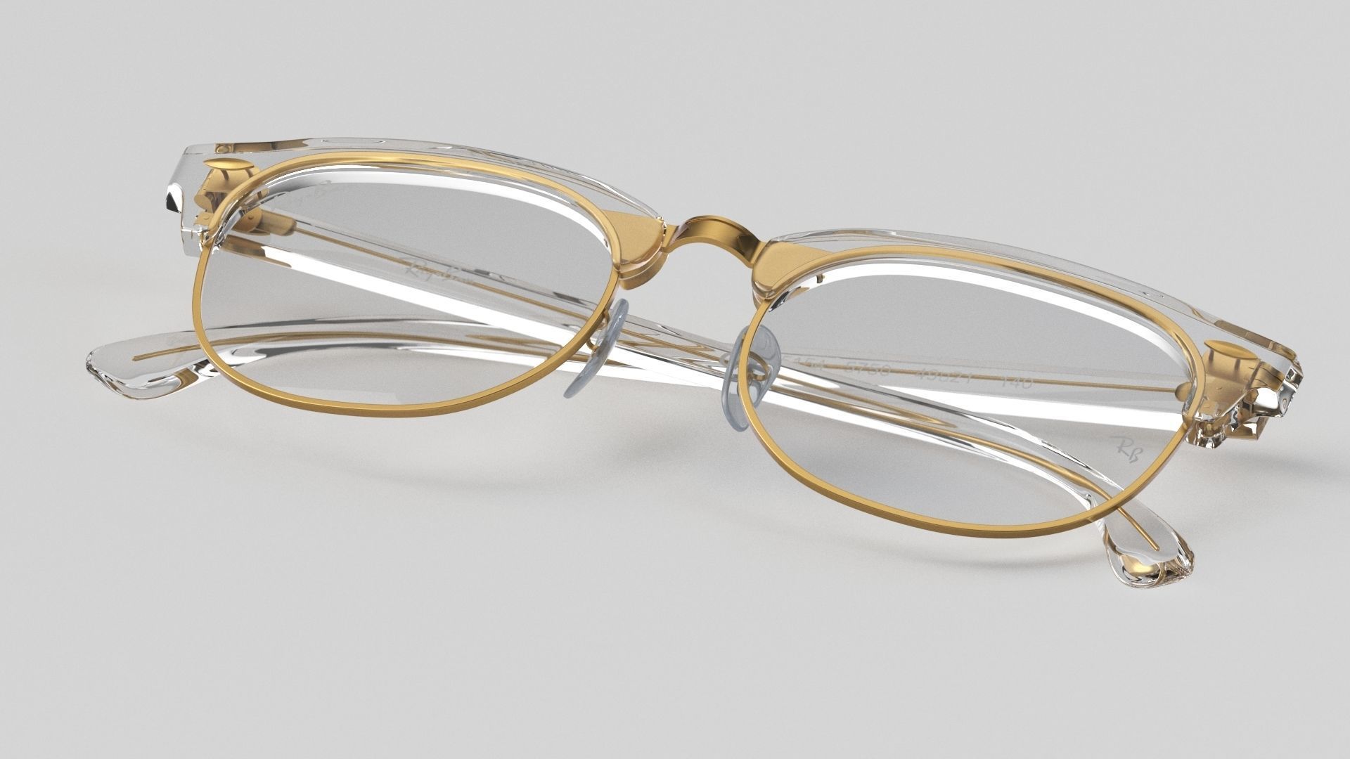 Ray-Ban eyeglasses RB5154 Single Transparent Close 3D model_36