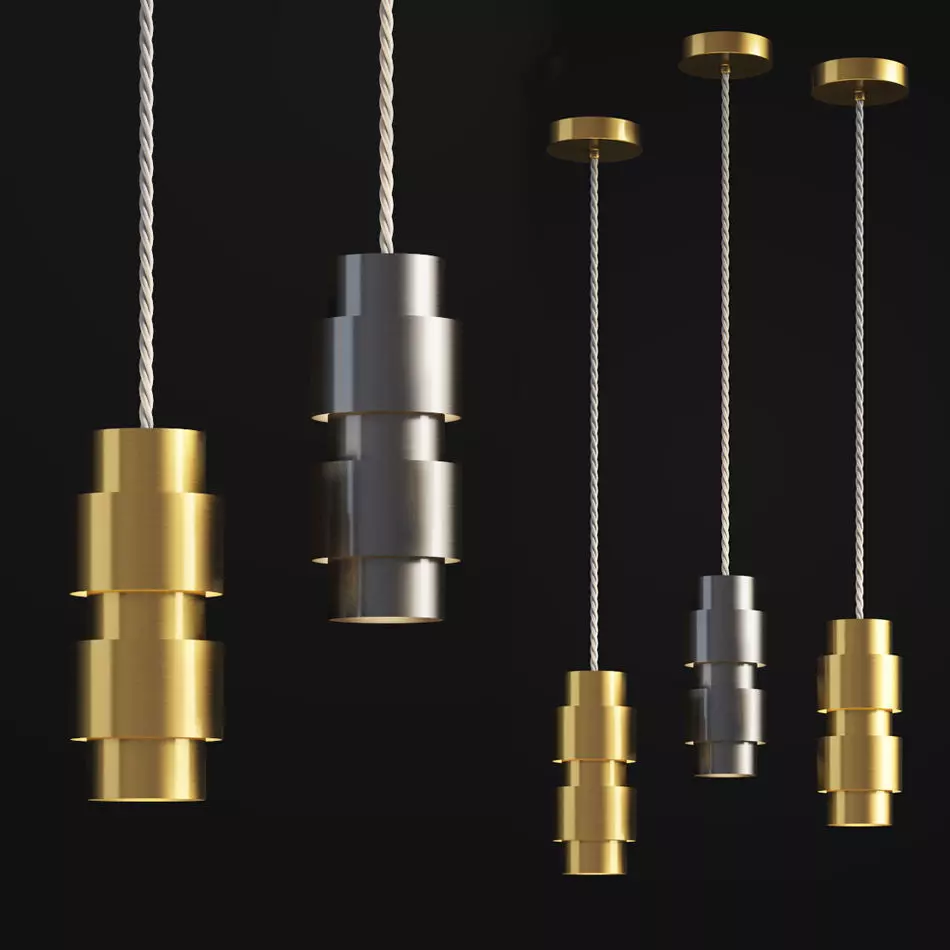 Pendant light ring bronze Ctolighting 3D model_0