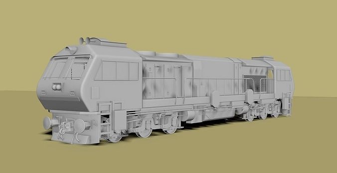 INDIAN TRAIN LOCOMOTIVE DIESEL ENGINE 3D MODEL  3D model