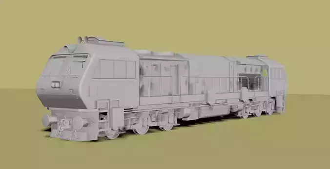 INDIAN TRAIN LOCOMOTIVE DIESEL ENGINE 3D MODEL  3D model