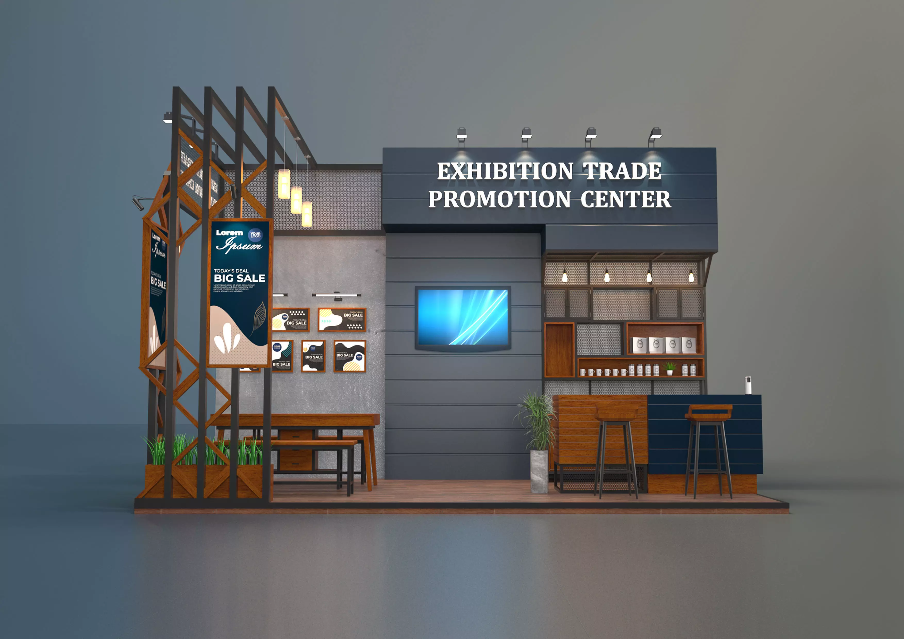 EXHIBITION STAND KMN 18 sqm 3D model