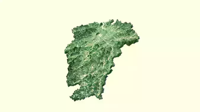 JIANGXI Province 3D Terrain Digital Elevation Model