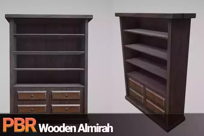 Old Wooden Almirah Free low-poly 3D model