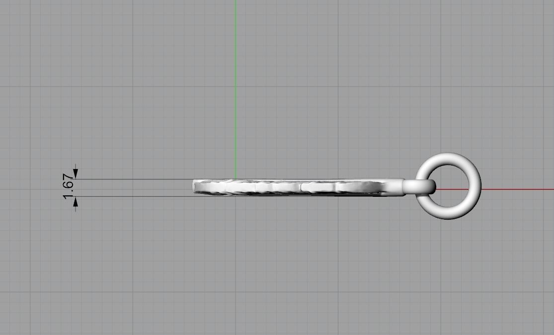 Feather pendant 3D print model_5