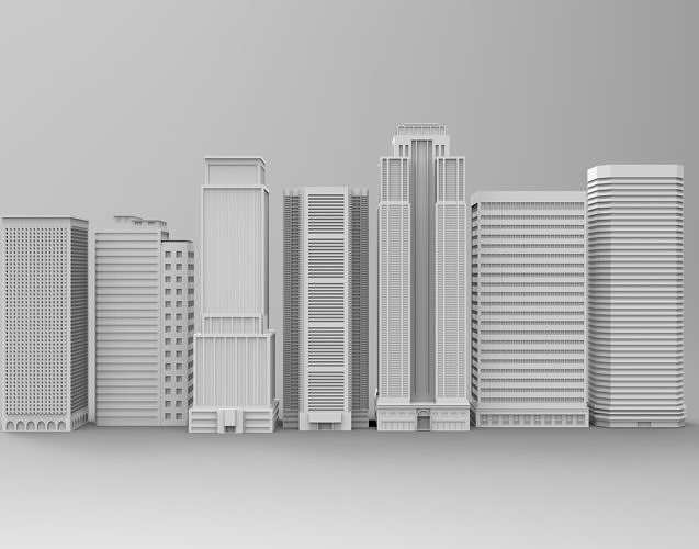 Building package Low-poly 3D model Building package Low-poly 3D model