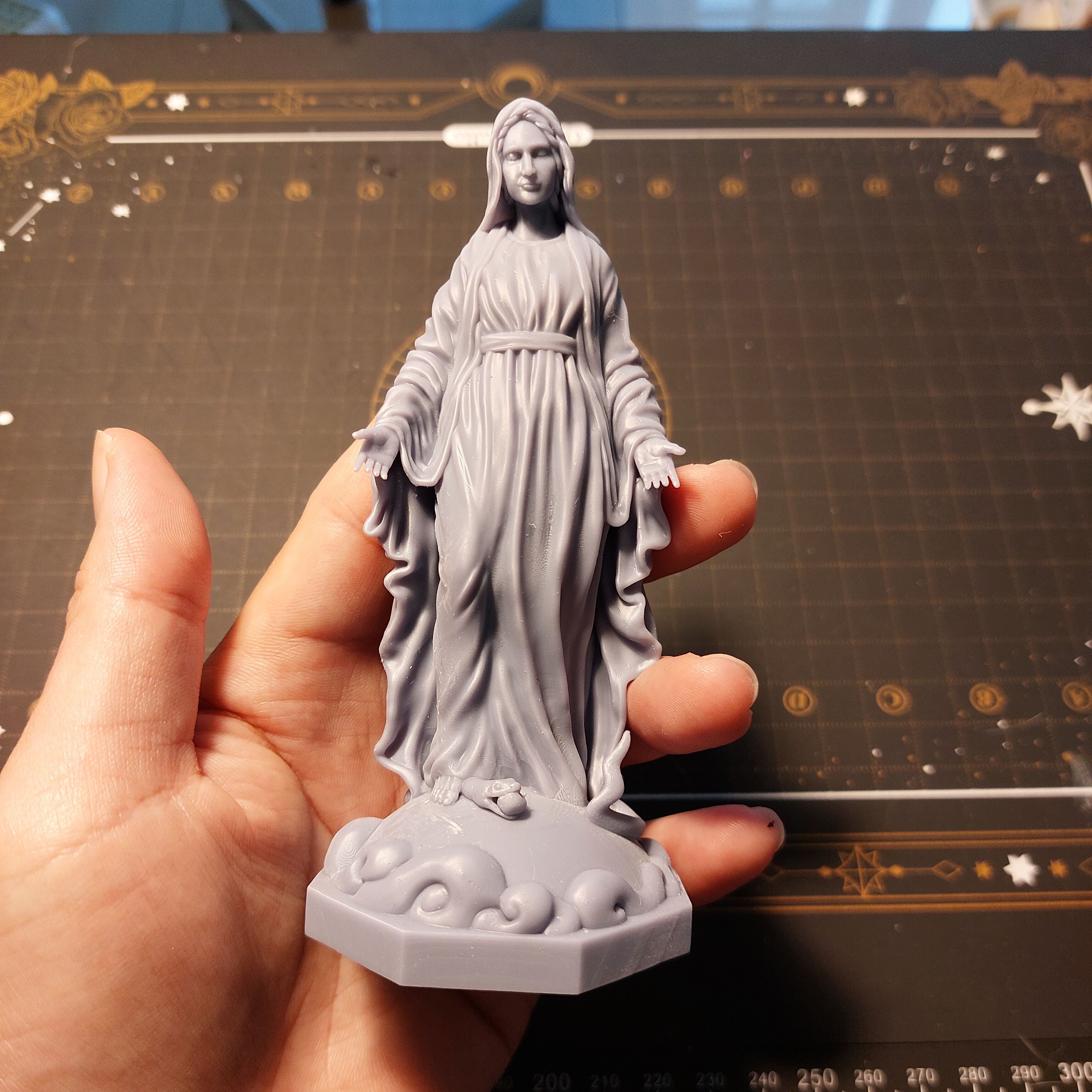 Virgin Mary 3D print model_12