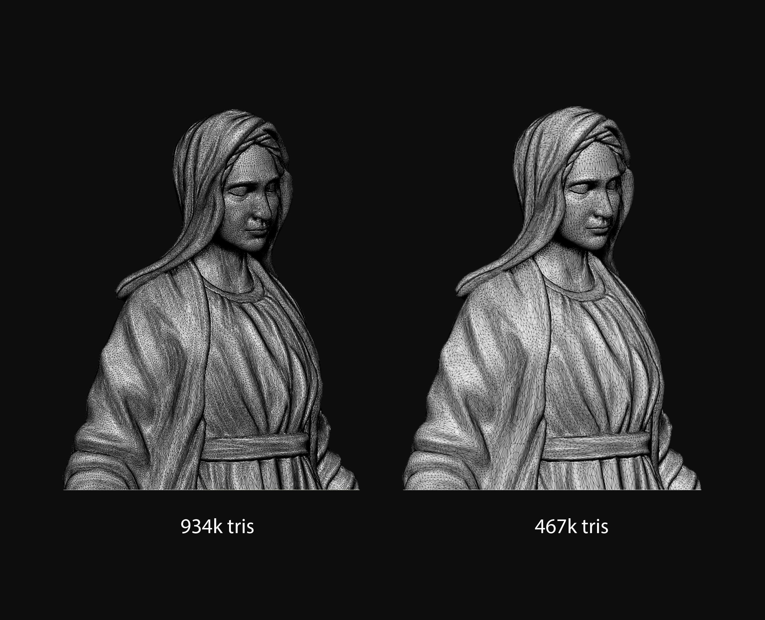 Virgin Mary 3D print model_11