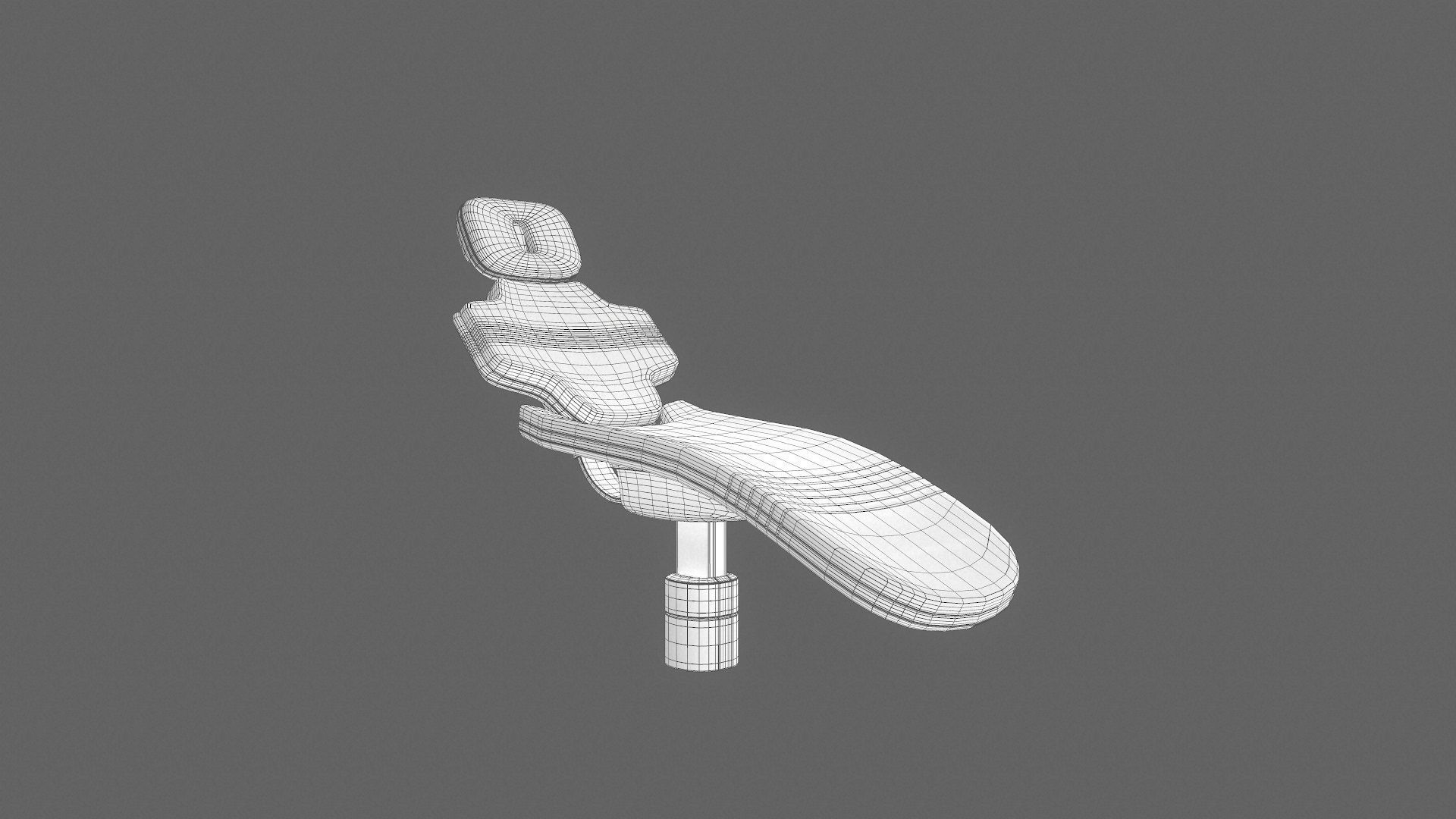 Futuristic Medical Chair Low-poly 3D model_8