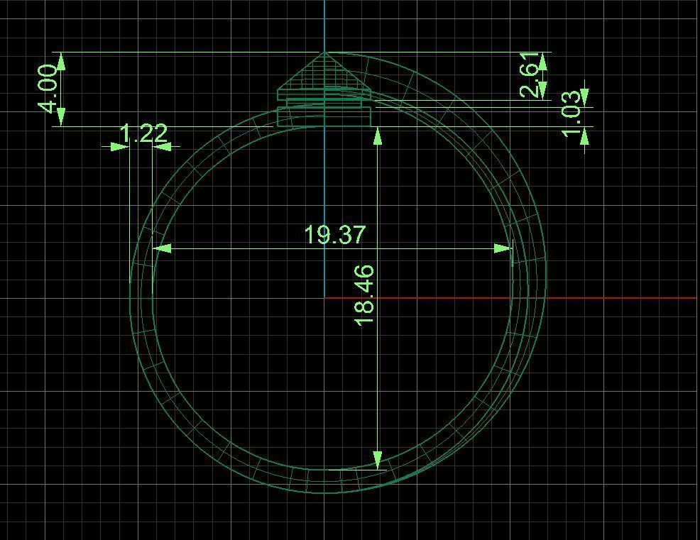 T shaped ring 3D print model_3
