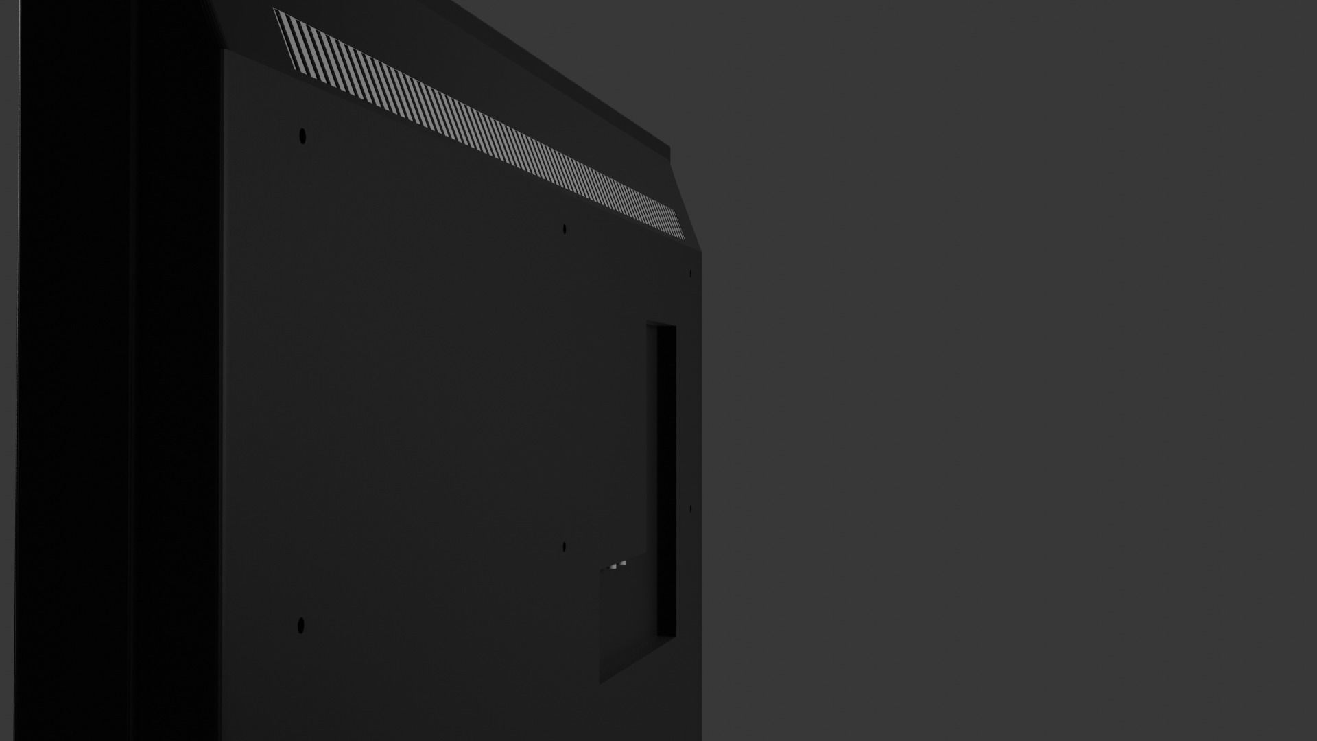TV and TV stand 3D model_4
