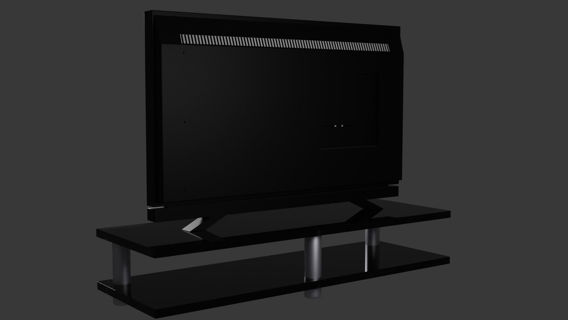 TV and TV stand 3D model_3