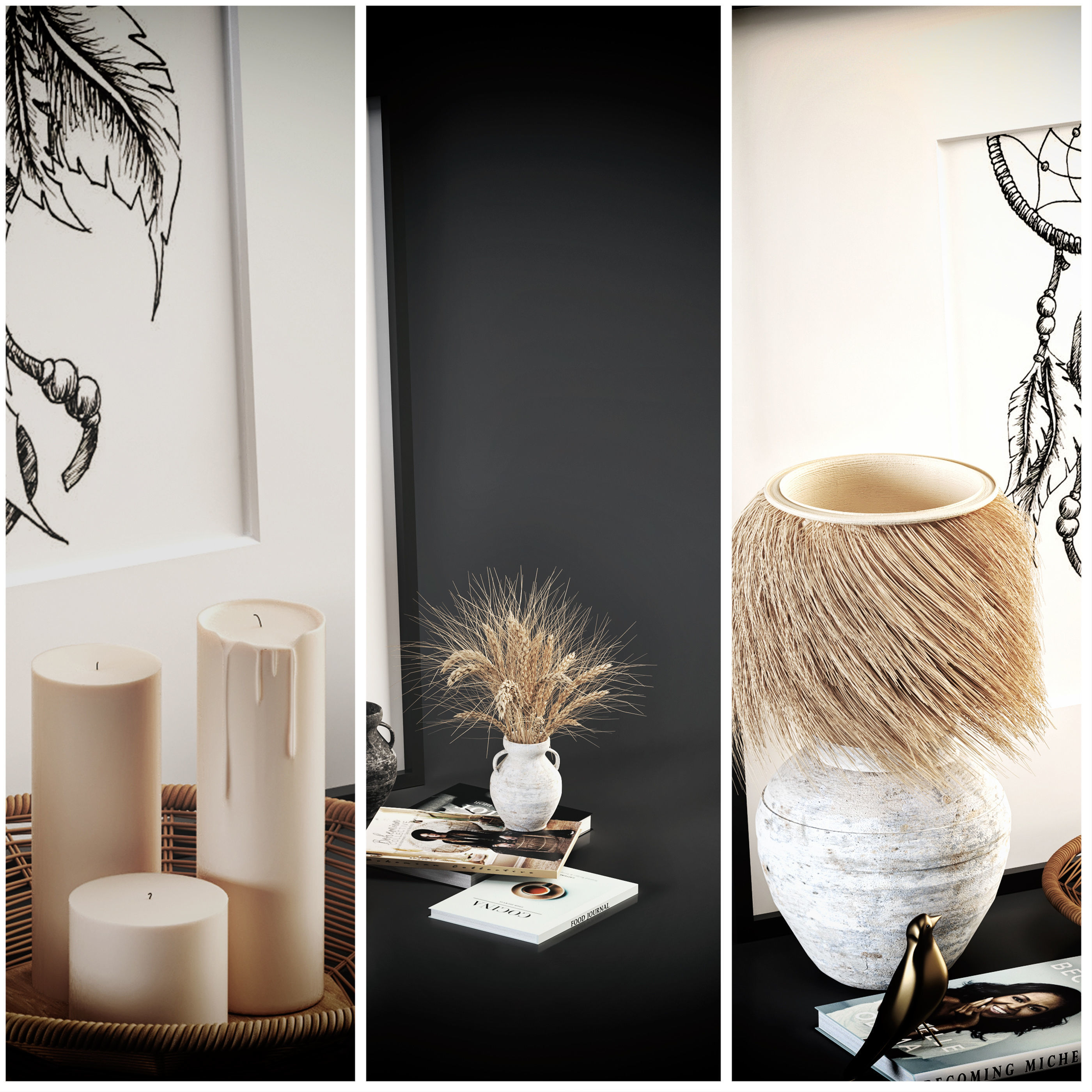 Decorative Set- Boho 3D model_5