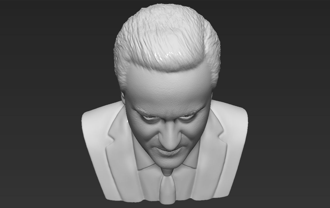 David Cameron bust 3D printing ready stl obj formats 3D print model_20