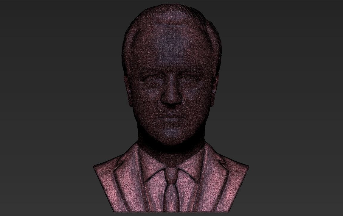 David Cameron bust 3D printing ready stl obj formats 3D print model_30
