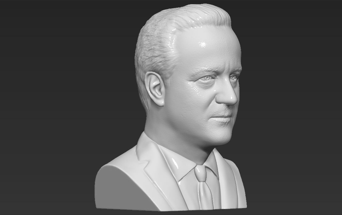 David Cameron bust 3D printing ready stl obj formats 3D print model_15