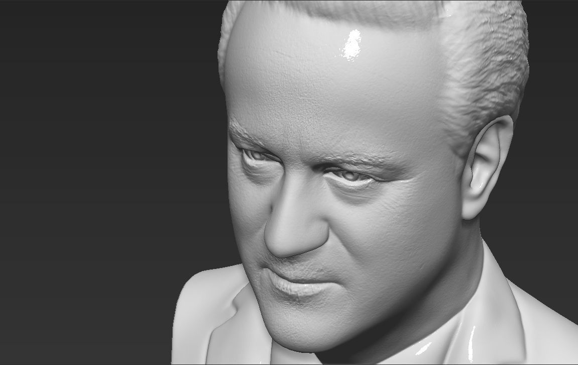 David Cameron bust 3D printing ready stl obj formats 3D print model_27
