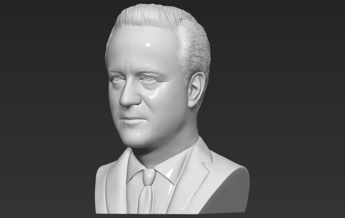 David Cameron bust 3D printing ready stl obj formats 3D print model_7