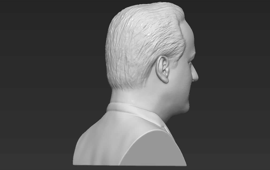 David Cameron bust 3D printing ready stl obj formats 3D print model_13