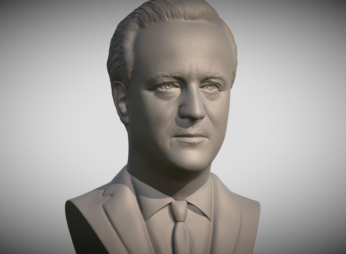 David Cameron bust 3D printing ready stl obj formats 3D print model_1