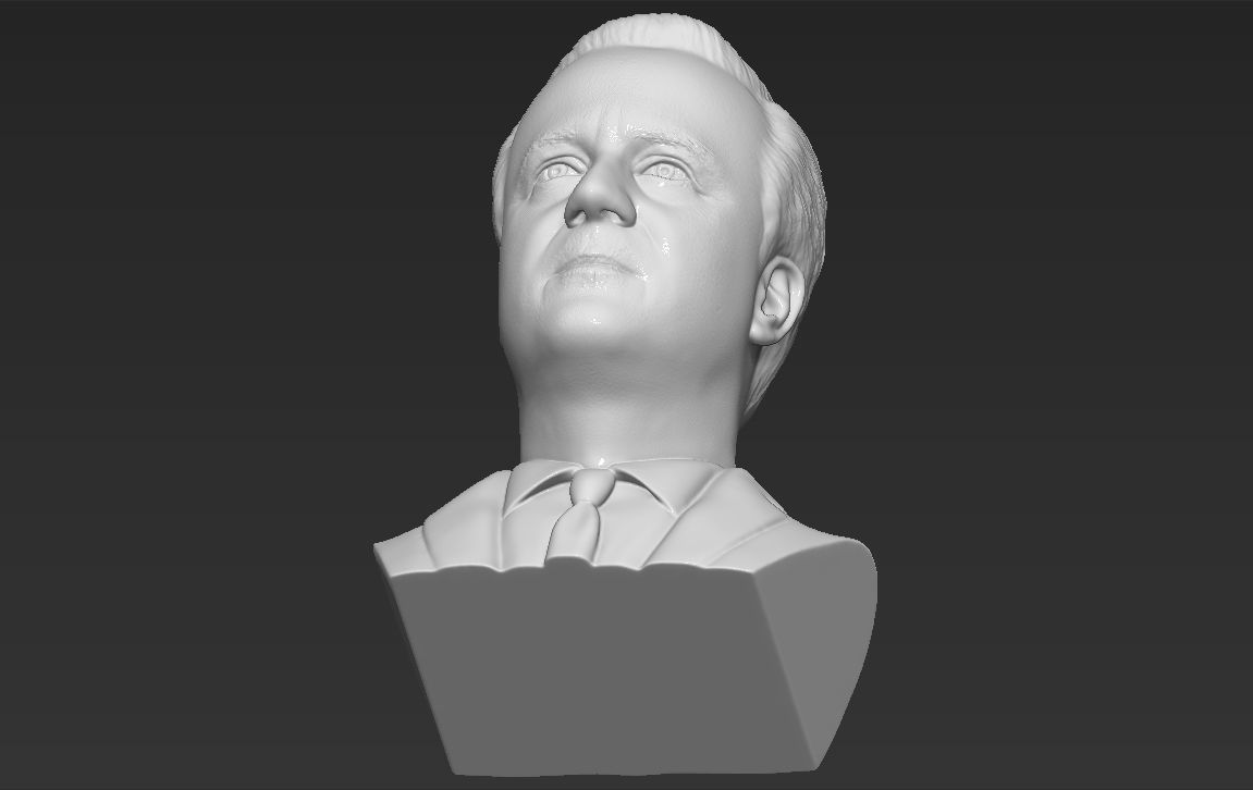 David Cameron bust 3D printing ready stl obj formats 3D print model_29