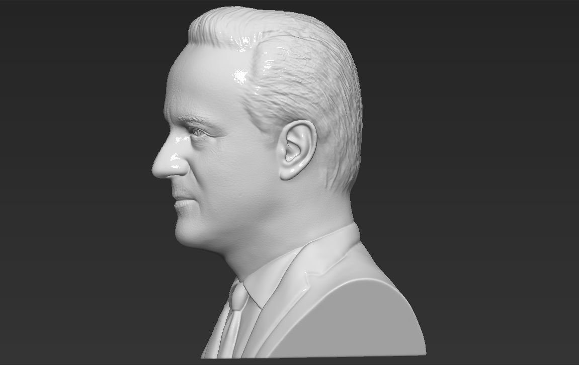 David Cameron bust 3D printing ready stl obj formats 3D print model_9