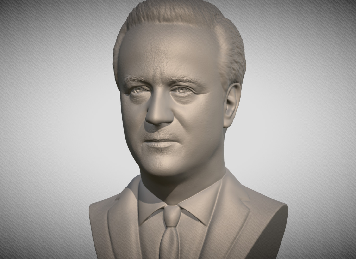 David Cameron bust 3D printing ready stl obj formats 3D print model_2